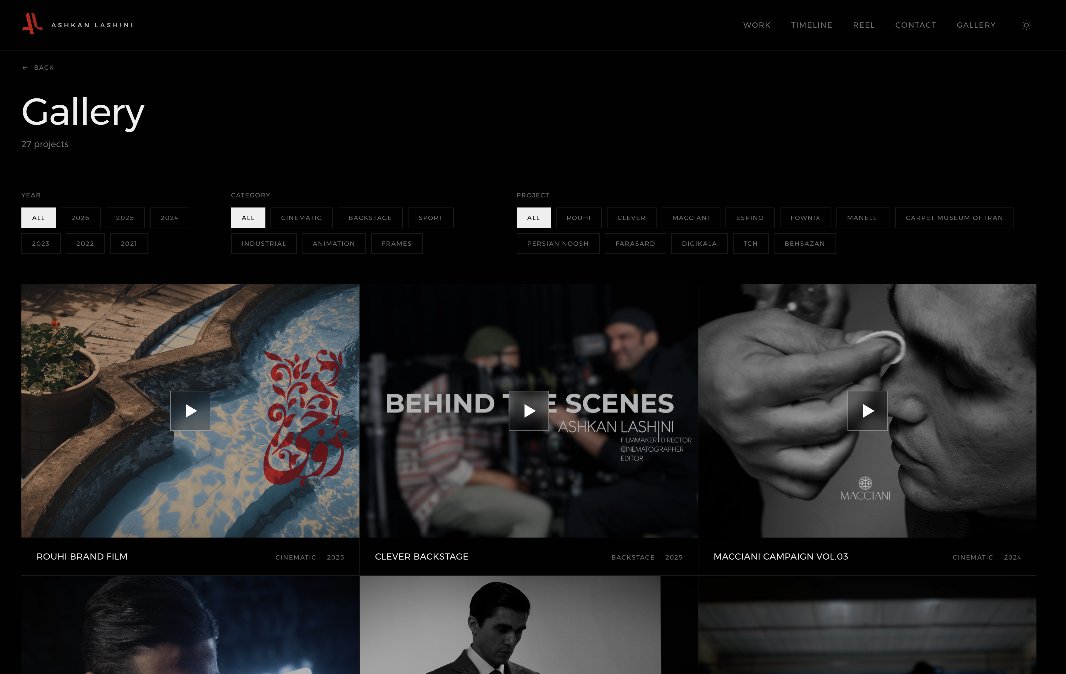 A clean space to showcase visual work